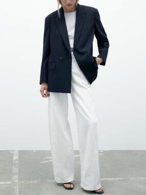 NEW Zara Navy Blazer Plus Size XXL